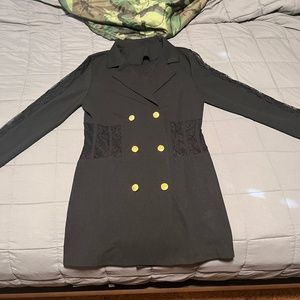 NWOT Lace Inset Black Blazer
